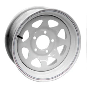 RIN REMOLQUE 14" DEPORTIVO 5 BIRLOS EN 4.5" BLANCO 1,870 LBS