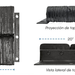Topes de andén laminados de medidas especiales